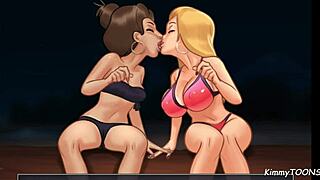 kinky girlfriend shares big dick boyfriend with bff on beach