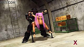 Damn! Japanese Girl in Cuffs Goes Wild in Military Bunker Sex!