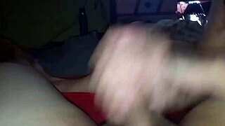 again, she catches me watching videos and helps with the handjob