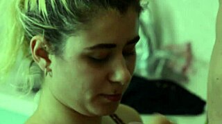 Can You Believe This Blonde Teen 18+ Giving A Homemade Blowjob In The Kitchen? It's So Hot!