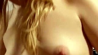 Blonde girl pees in her panties