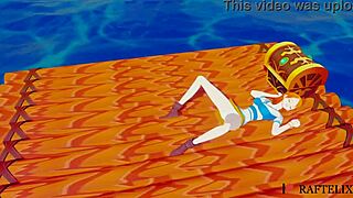 Hell yeah! One Piece 3D sex parody with Nami in wild gangbang action!