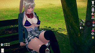 【性格ポジティブで明るい】 ai〇女プレイエロ動画 金髪爆乳jk編 エッチあり リアル3dcgエロゲーム【ヘンタイゲーム】