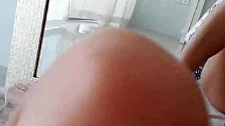 Girl next door intensely masturbates with new vibrator in her shaved, tight pussy.