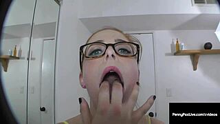 Casual-Narrative penny pax takes a huge load in her mouth