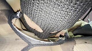 Very Close Cunnilingus In Torn Pantyhose Wet Pussy Nipple Licking Female Orgasm