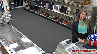 Big boobs woman exclaims, get your pussy banged by that nasty pawn man!