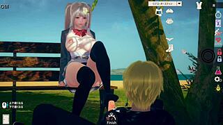 【性格ポジティブで明るい】 ai〇女プレイエロ動画 金髪爆乳jk編 エッチあり リアル3dcgエロゲーム【ヘンタイゲーム】
