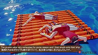 Hell yeah! One Piece 3D sex parody with Nami in wild gangbang action!