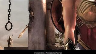Wonder Woman Fucks Ares in Intense Action!