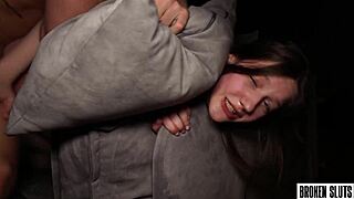 College girl gets it hard in 1 on 1 sex scene
