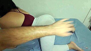 POV - Ripped Yoga Pants on HUGE ASS Amateur Girlfriend Taking Backshots!