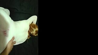 Petite redhead milf teases with her big ass before doggystyle fucking