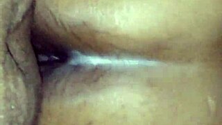 ebony amateur creamed her wet pussy with monster cock in rough doggystyle