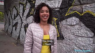 Public Agent Plays Rock Paper Scissors Before Hardcore Outdoor Fucking. Watch This Babe Ride A Big Cock!