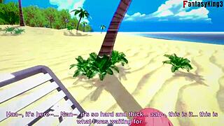 Yae Miko in bikini sex on the beach, POV view 😍