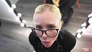 Hot Girl Gagged In Passionate Sex, Deep Sucking Dick