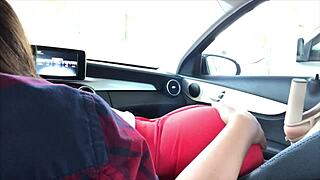 Cum in mouth, hardcore outdoor public blowjob with a Latina