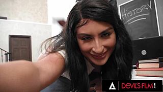 naughty teen angeline red spanked by teacher before rough doggystyle