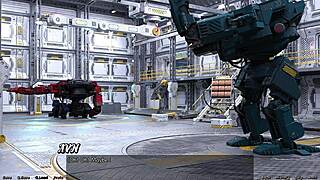 stranded in space flirting with a half robot girl in this anime adventure