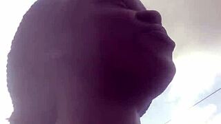 the crazy bitch heads to the supermarket to grab a lighter for smoking.