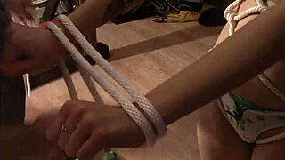 European young teen in thong and panties shows sexy legs