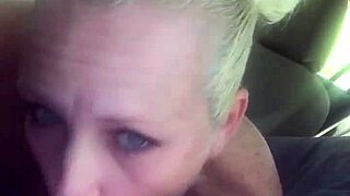 Blonde Milf Wife Sucks Husband's Cock Then Rides Him POV