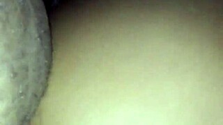 ebony amateur creamed her wet pussy with monster cock in rough doggystyle