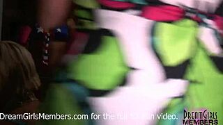 girls having fun with late-night games and close-up exams during spring break on the beach