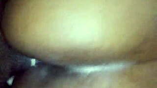 ebony amateur creamed her wet pussy with monster cock in rough doggystyle