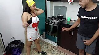 Roommate Proposes Fucking Before Going Out, Cums on My Tits