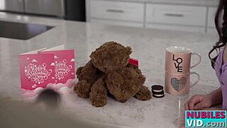 Stepsisters Lulu Chu and Molly Little swap cum in threesome blowjob and riding.