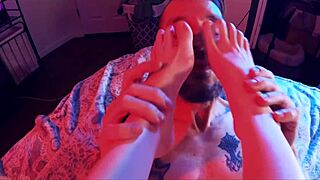 Lil Kinky Doll Gets Wild Foot Worship Surprise from Curious Admirer!