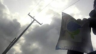 the crazy bitch heads to the supermarket to grab a lighter for smoking.