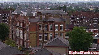 Blonde MILF with big tits gets her throat slammed in roleplay.