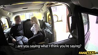 Man, this busty blonde agent got nailed in a cab!
