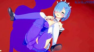 emilia, rem, and subaru natsuki engage in intense hentai sex scenes