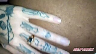 when the cuckold's away, his roommate fucks the wife interracial style, she's addicted to white cocks