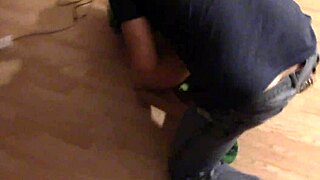 European young teen in thong and panties shows sexy legs