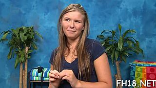 damn, teen with juicy butt nailed during oily massage