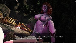 i can't believe this busty alien with a huge cock wants me to lick and pound her in 3d hentai