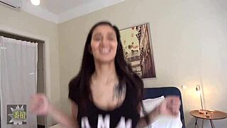 slim 18 year old with fluffy huge breasts gets raw creampie from darsia