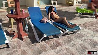 Skinny teen gets rough sex on holiday with a masseur