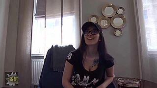 slim 18 year old with fluffy huge breasts gets raw creampie from darsia