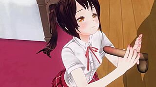 Sister teases anal while edging handjob!