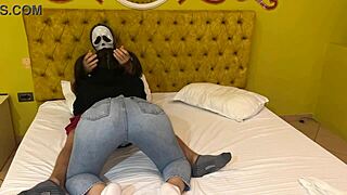 i made ghostface get a nasty deepthroat blowjob for halloween