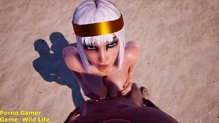 Tanka gives blowjob and cumshot to all guys on the beach!