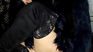 bluee the colombian brunette squirts hard with dildo in homemade video