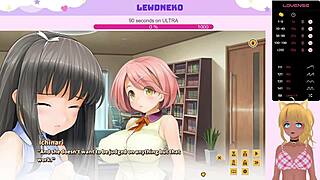 Vtuber Lewdneko spelar Love Cubed del 9 med söta animefigurer