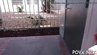 Cute teen slut in rough POV fucking and blowjob